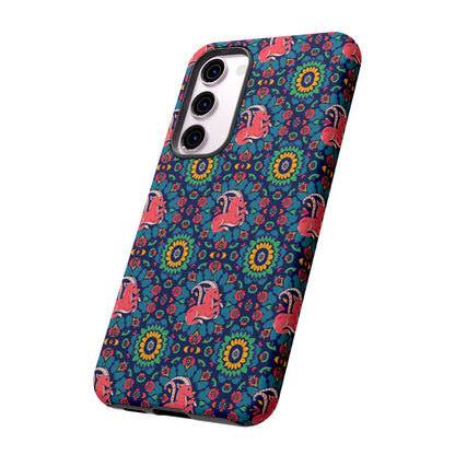 Tough Cases, Capricorn, Zodiac v1, Flower Pattern