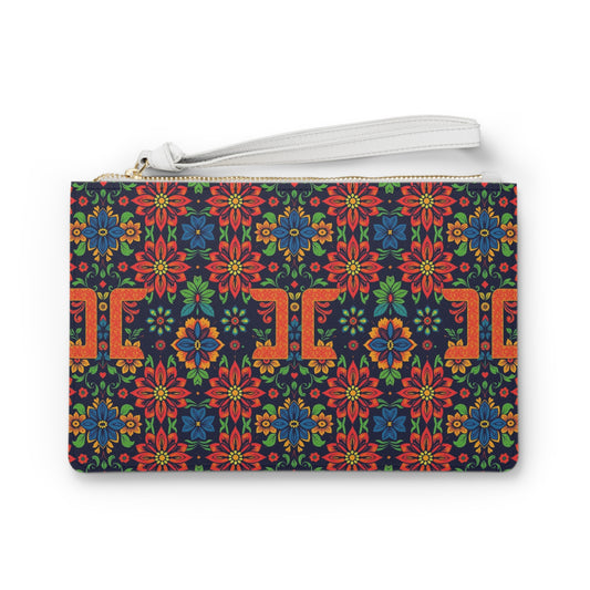 Clutch Bag, Gemini, Zodiac, Flower Pattern