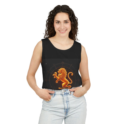 Unisex Garment-Dyed, Tank Top, Leo Design, Space Animal v1, 100% US cotton