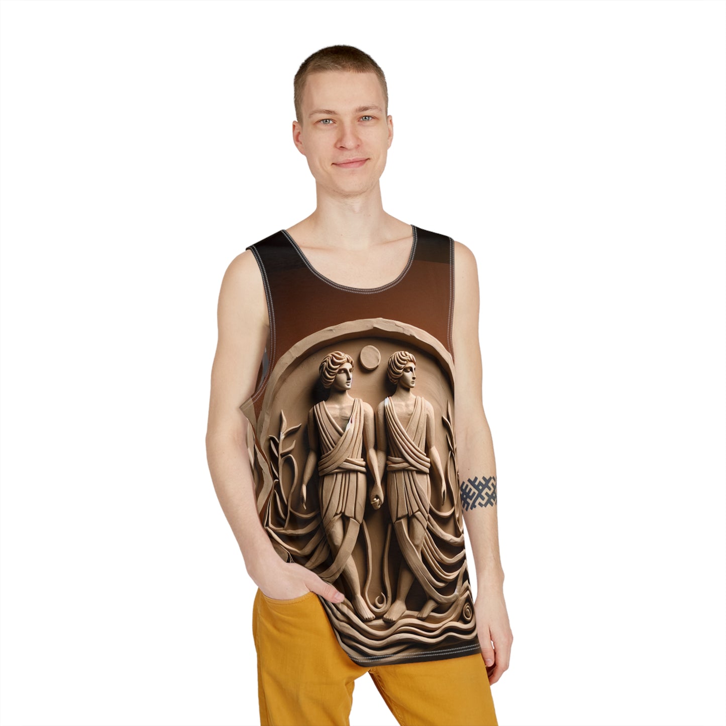 Men's Tank (AOP), Regular fit, Gemini Zodiac Sign