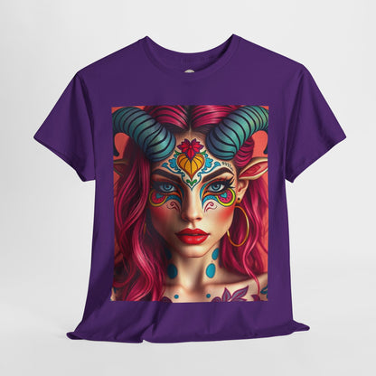 Unisex Heavy Cotton T-Shirt, Taurus, Zodiac, Sexy Art