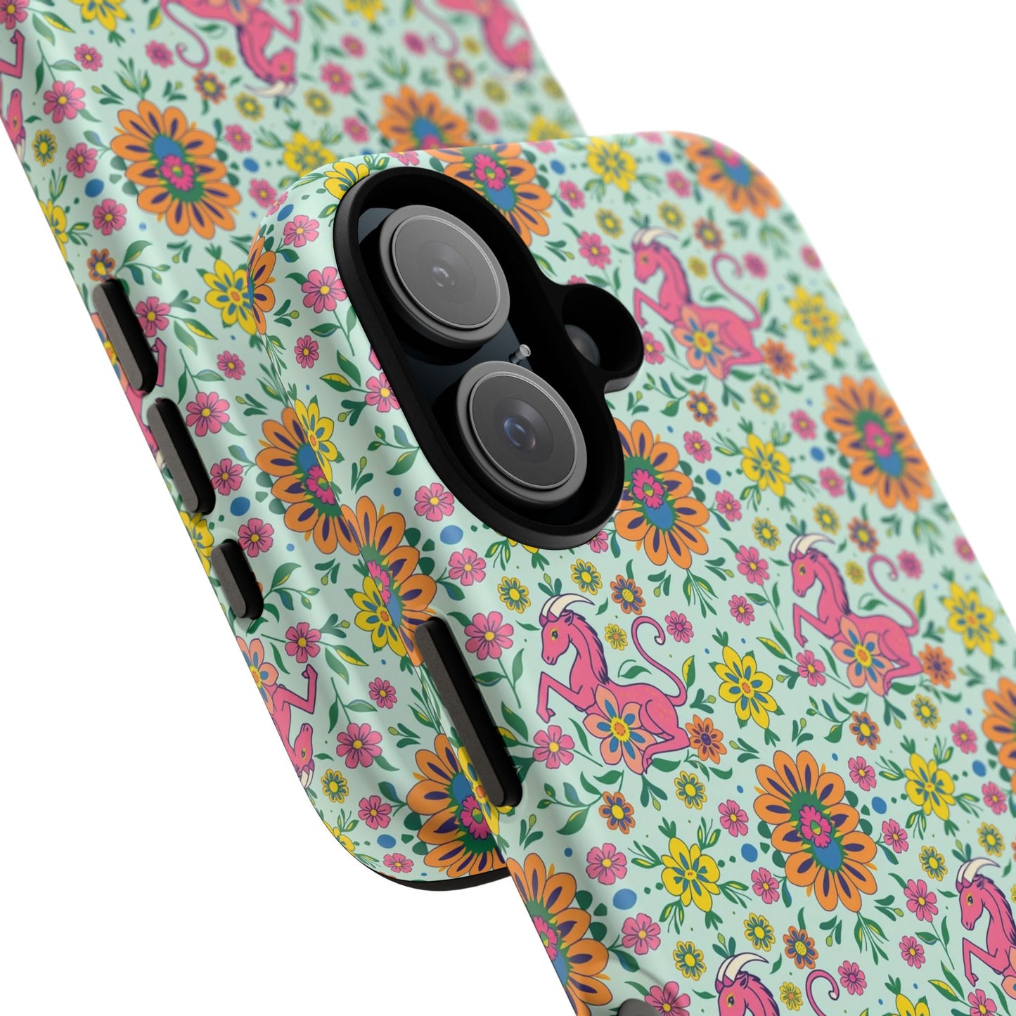 Tough Cases, Aquarius, Zodiac, Flower Pattern
