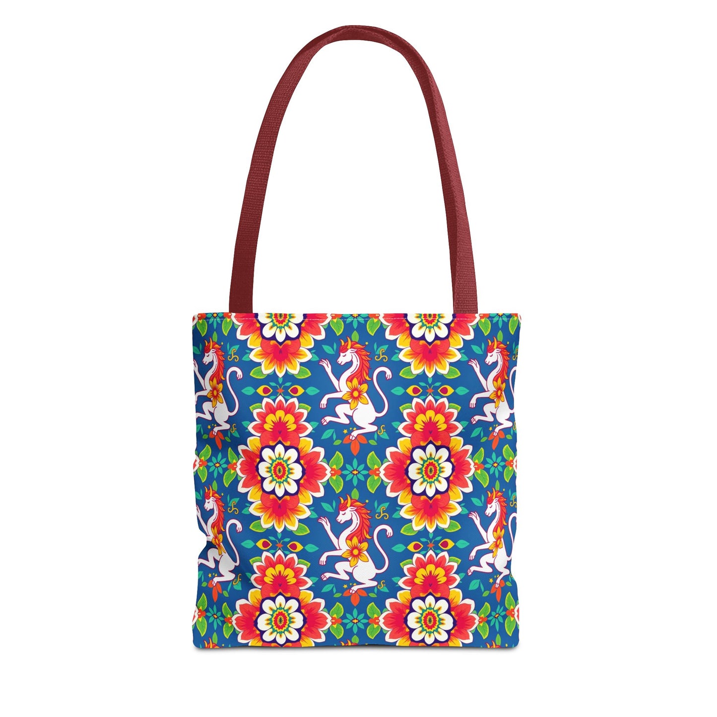 Tote Bag, (AOP), Virgo, Zodiac v2, Flower Pattern