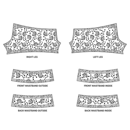 Women's Polyester Yoga Shorts with the Virgo Zodiac sign (AOP)