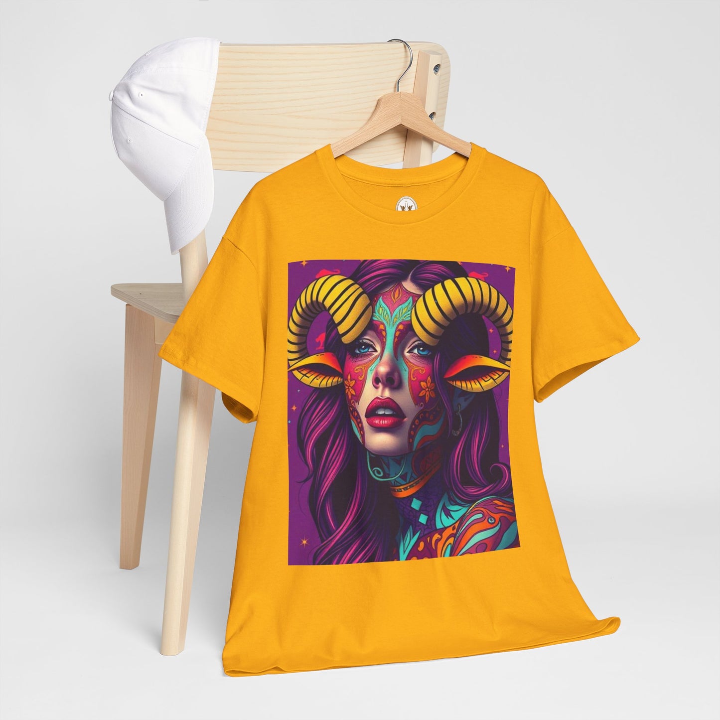 Unisex Heavy Cotton T-Shirt, Taurus, Zodiac v2, Sexy Art
