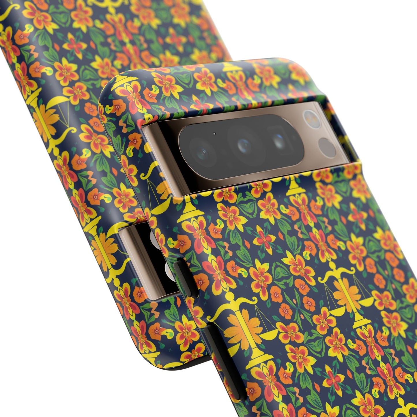 Tough Cases, Libra, Zodiac v3, Flower Pattern