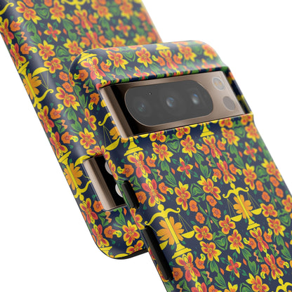Tough Cases, Libra, Zodiac v3, Flower Pattern