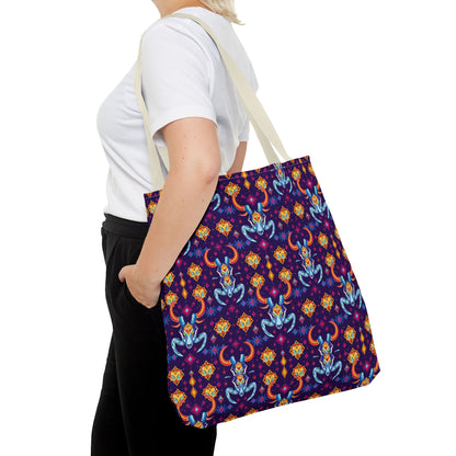 Tote Bag (AOP), Taurus, Zodiac, Jewel Pattern