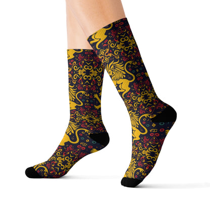 Sublimation Socks, Leo, Zodiac v2, Pattern