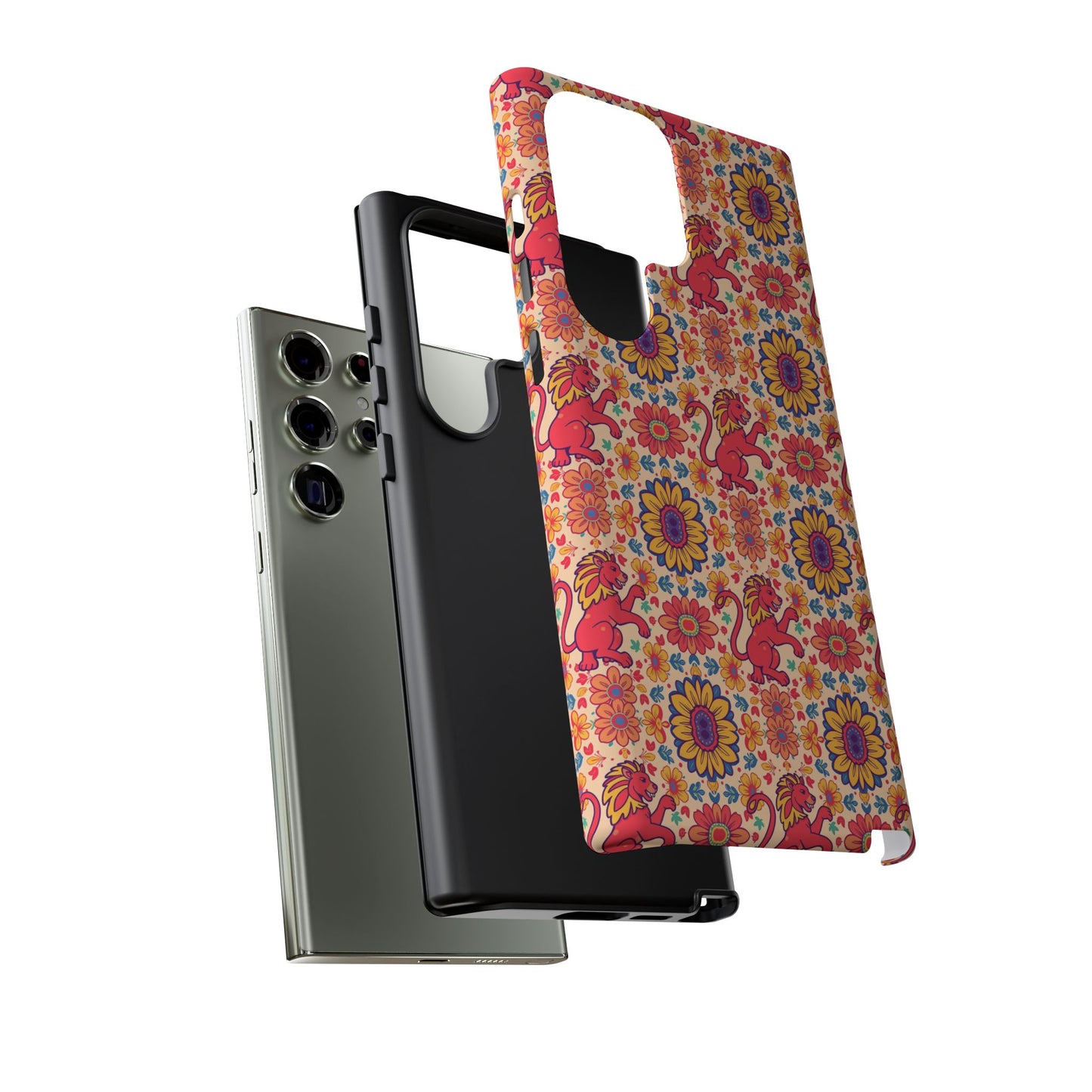Tough Cases, Leo, Zodiac v1, Flower Pattern