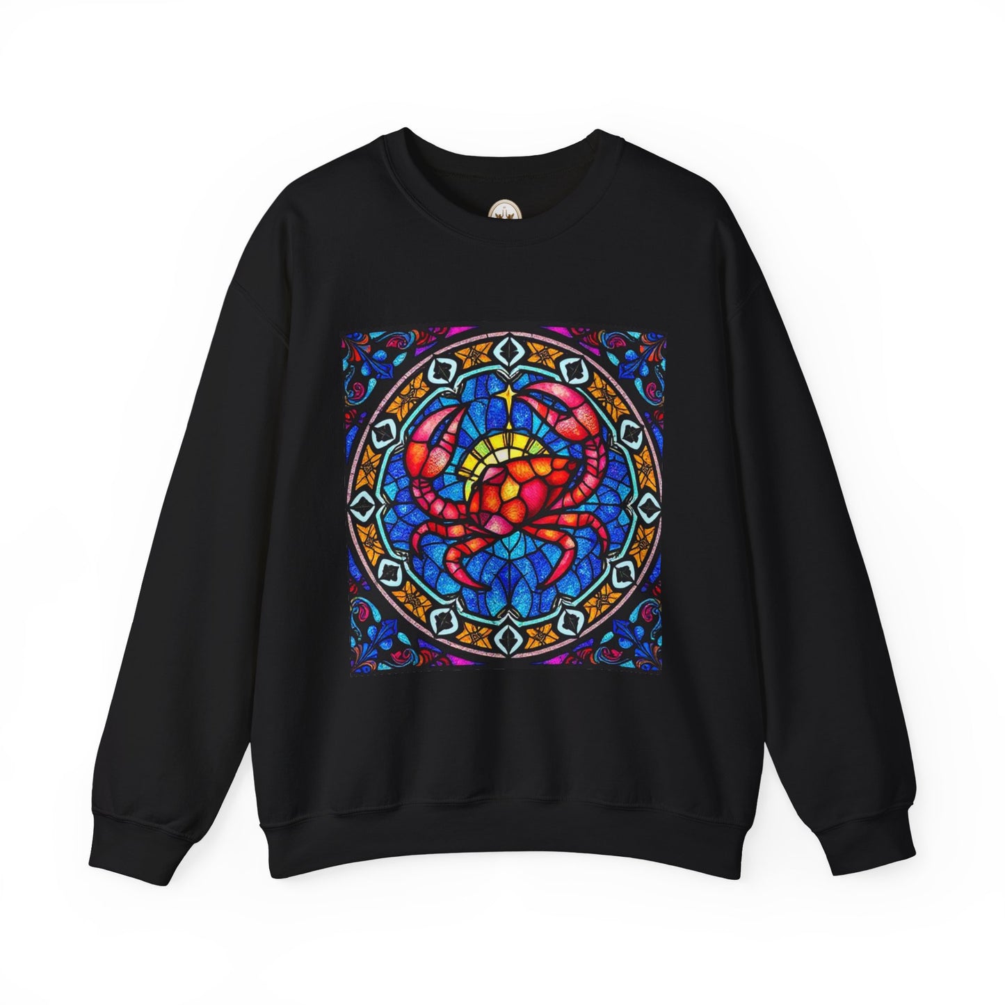 Unisex Heavy Blend™ Crewneck Sweatshirt, Glass 1, Cancer Zodiac Design