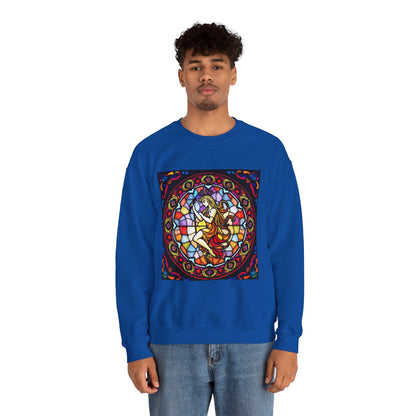 Unisex Heavy Blend™ Crewneck Sweatshirt, Glass, Virgo Zodiac Design