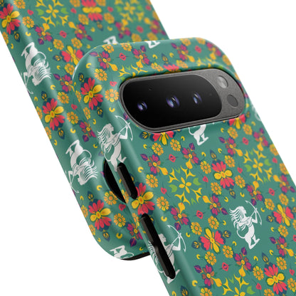 Tough Cases, Sagittarius, Zodiac, Flower Pattern
