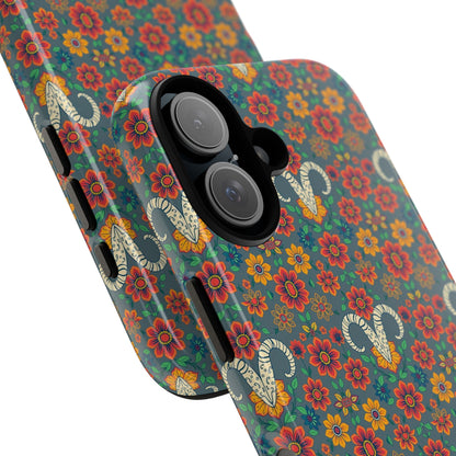 Tough Cases, Aries, Zodiac v3, Flower Pattern