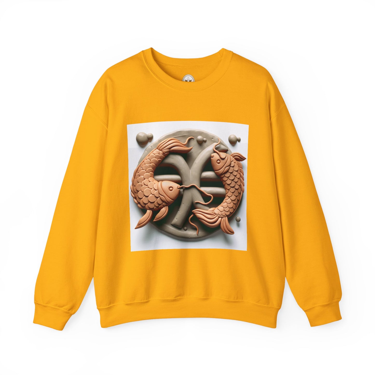 Unisex Heavy Blend™ Crewneck Sweatshirt,Two Fishes  Pisces Zodiac Design
