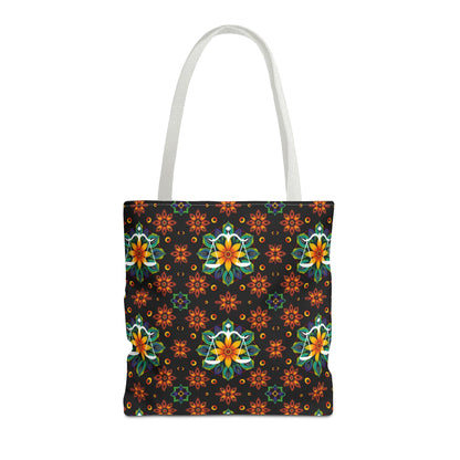 Tote Bag (AOP), Libra, Zodiac v2, Flower Pattern