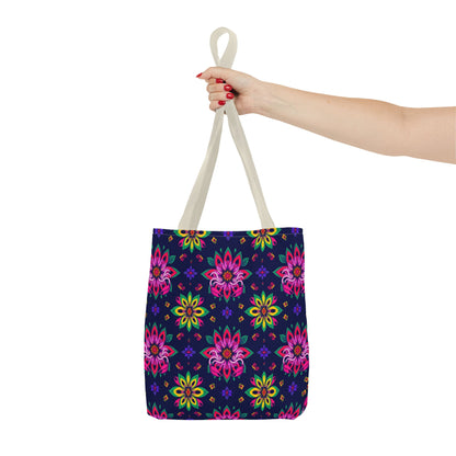 Tote Bag (AOP), Scorpio, Zodiac v2, Flower Pattern