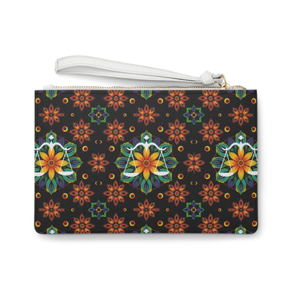 Clutch Bag, Libra, Zodiac, Flower Pattern