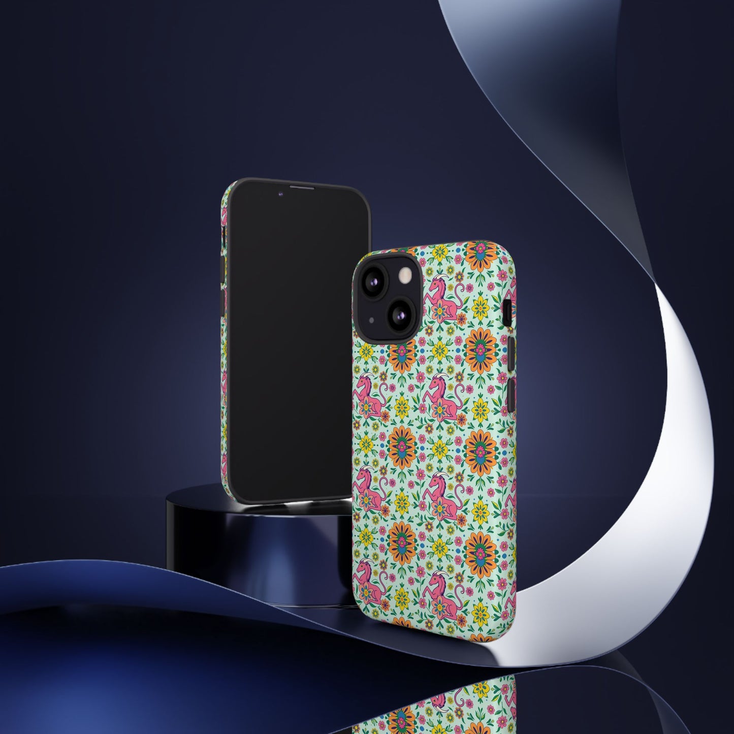 Tough Cases, Aquarius, Zodiac, Flower Pattern