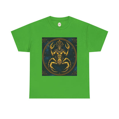 Unisex Heavy Cotton T-Shirt, Scorpion King, Cancer Zodiac Design