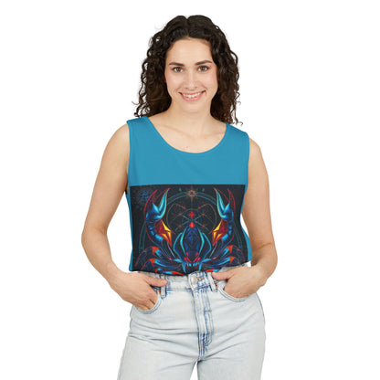 Unisex Garment-Dyed, Tank Top, Scorpio Design, Pop Art v1, 100% US cotton