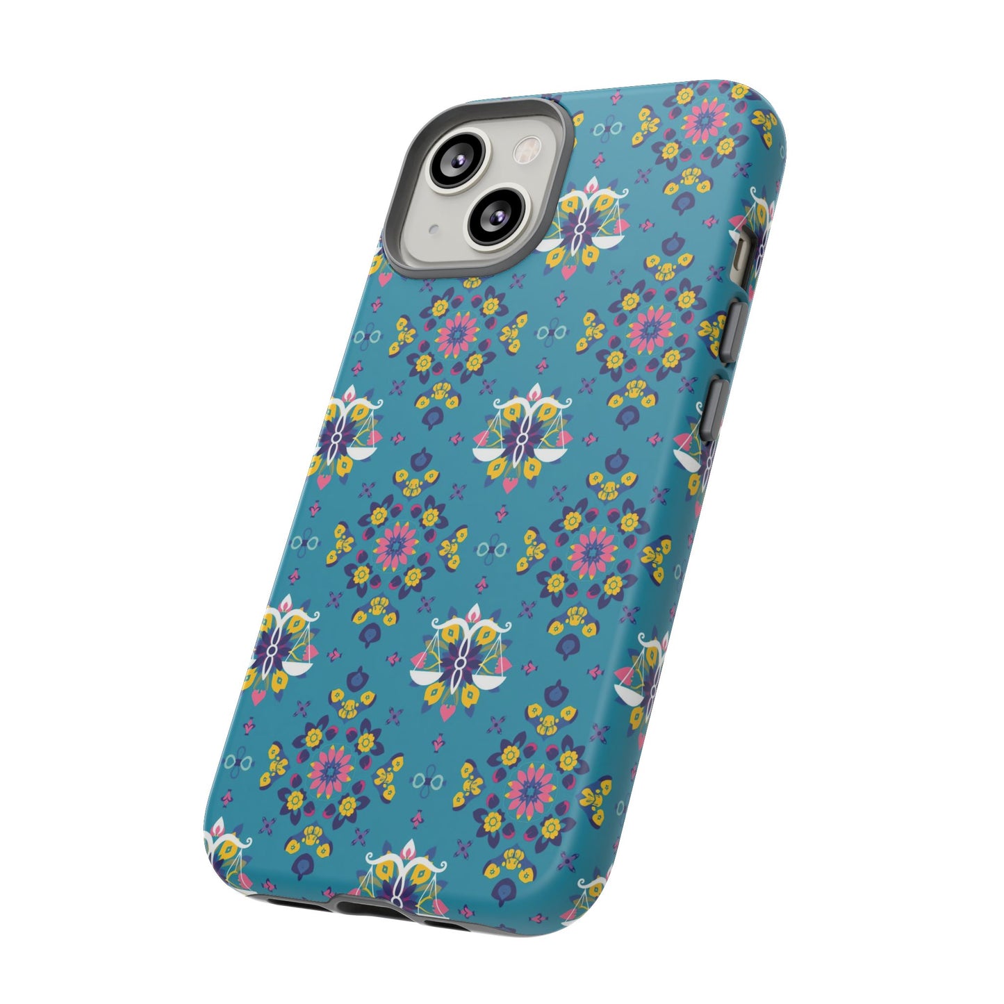 Tough Cases, Libra, Zodiac v2, Flower Pattern