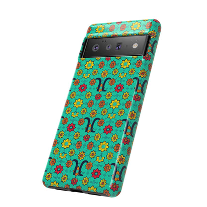 Tough Cases, Aquarius, Zodiac v2, Flower Pattern