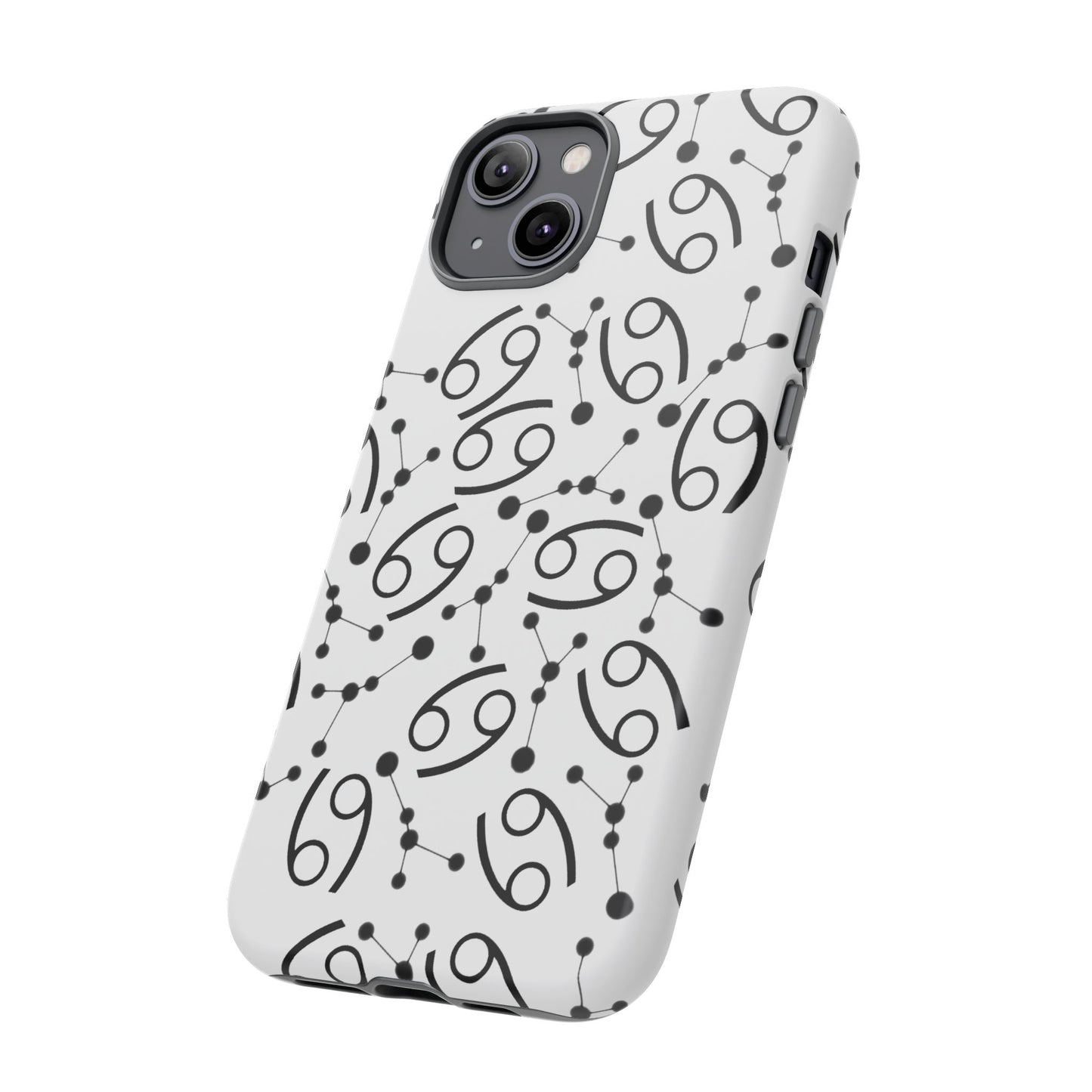 Tough Cases with the Cancer Zodiac sign for iPhone, Samsung Galaxy, and Google Pixel devices