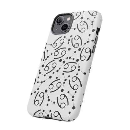 Tough Cases with the Cancer Zodiac sign for iPhone, Samsung Galaxy, and Google Pixel devices