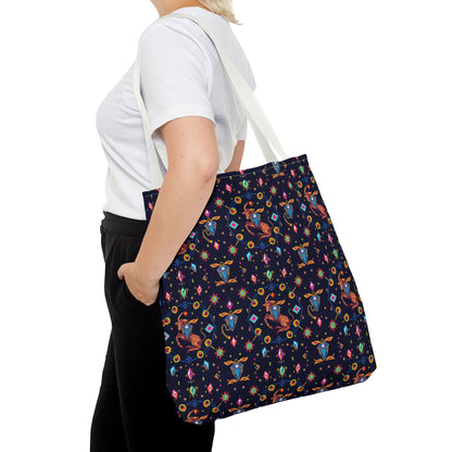 Tote Bag (AOP), Capricorn, Zodiac v1, Jewel Pattern