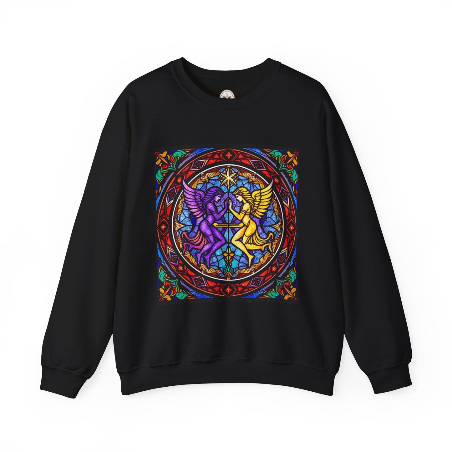 Unisex Heavy Blend™ Crewneck Sweatshirt, Glass, Gemini Zodiac Design