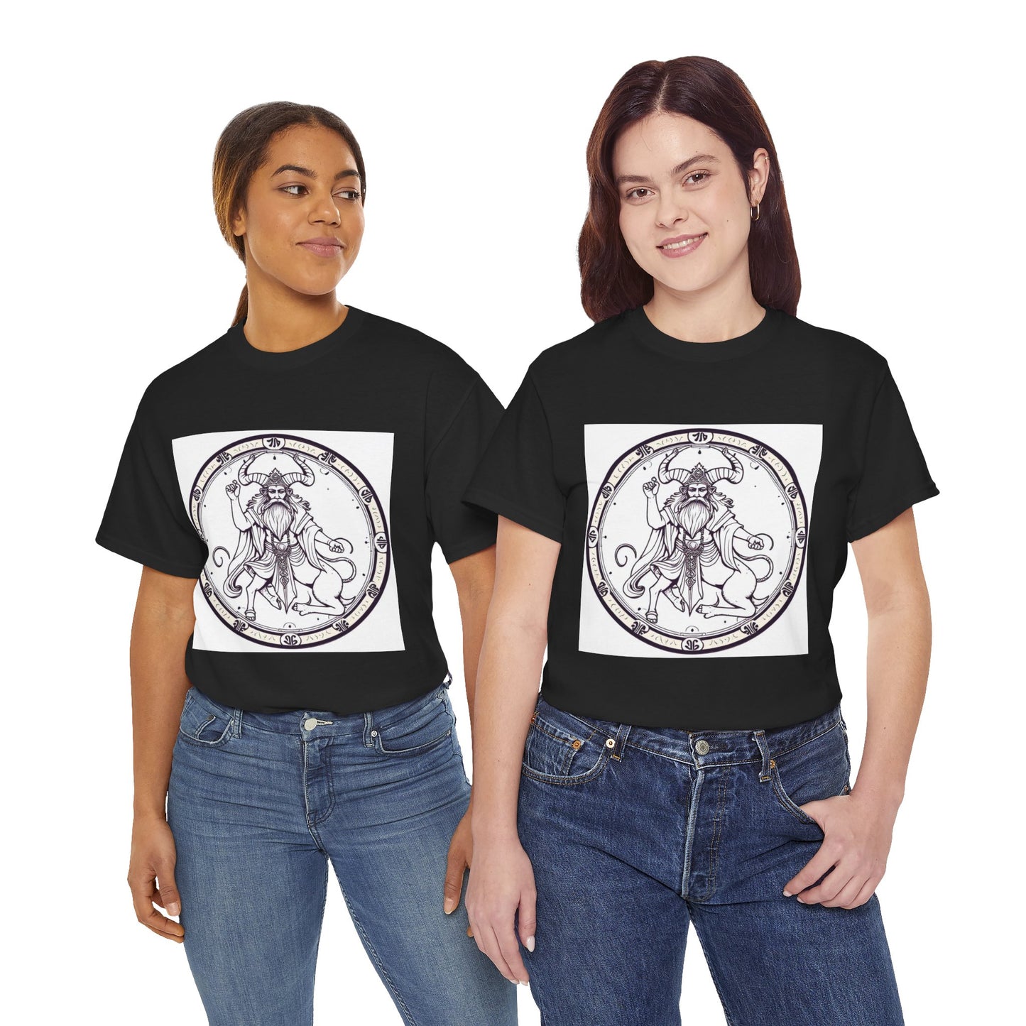 Unisex Heavy Cotton T-Shirt, Bull Centaur, Taurus Zodiac Design