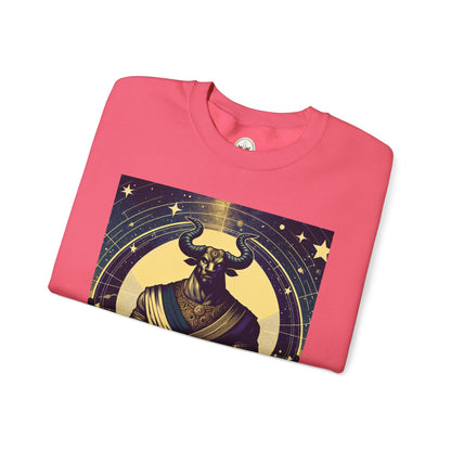 Unisex Heavy Blend™ Crewneck Sweatshirt, Minotaur, Taurus Zodiac Design