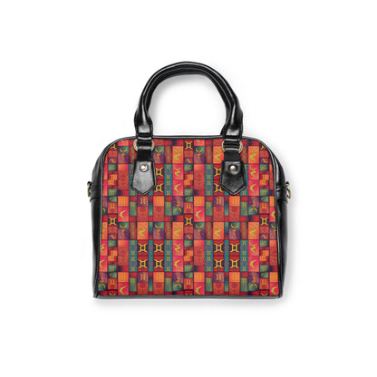 Shoulder Handbag, Gemini, Zodiac, Shapes Pattern