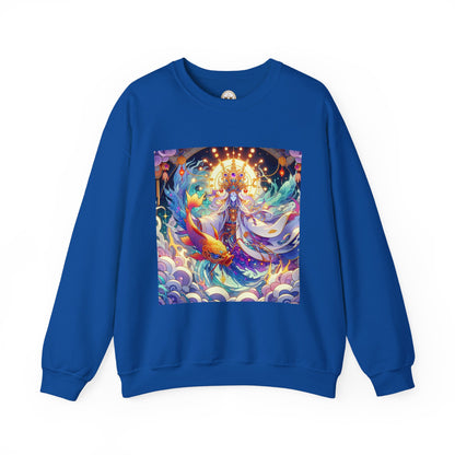 Unisex Heavy Blend™ Crewneck Sweatshirt, Anime Pisces King, Zodiac Design