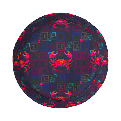 Bucket Hat, (AOP), Cancer, Zodiac v1, Shape Pattern