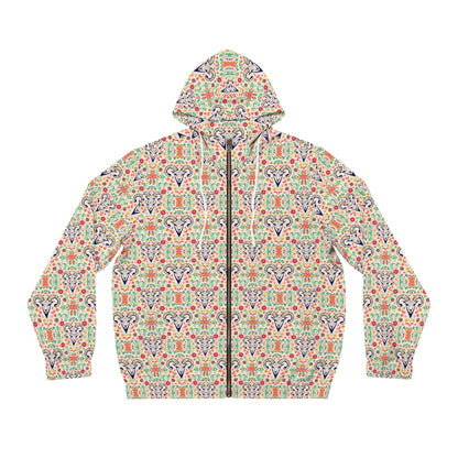 Full-Zip Hoodie (AOP), Aries, Zodiac v4, Pattern