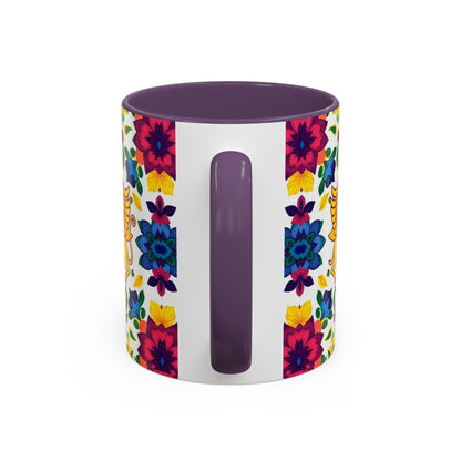 Accent Coffee Mug, Gemini, Zodiac, Flower Pattern, (11, 15oz)