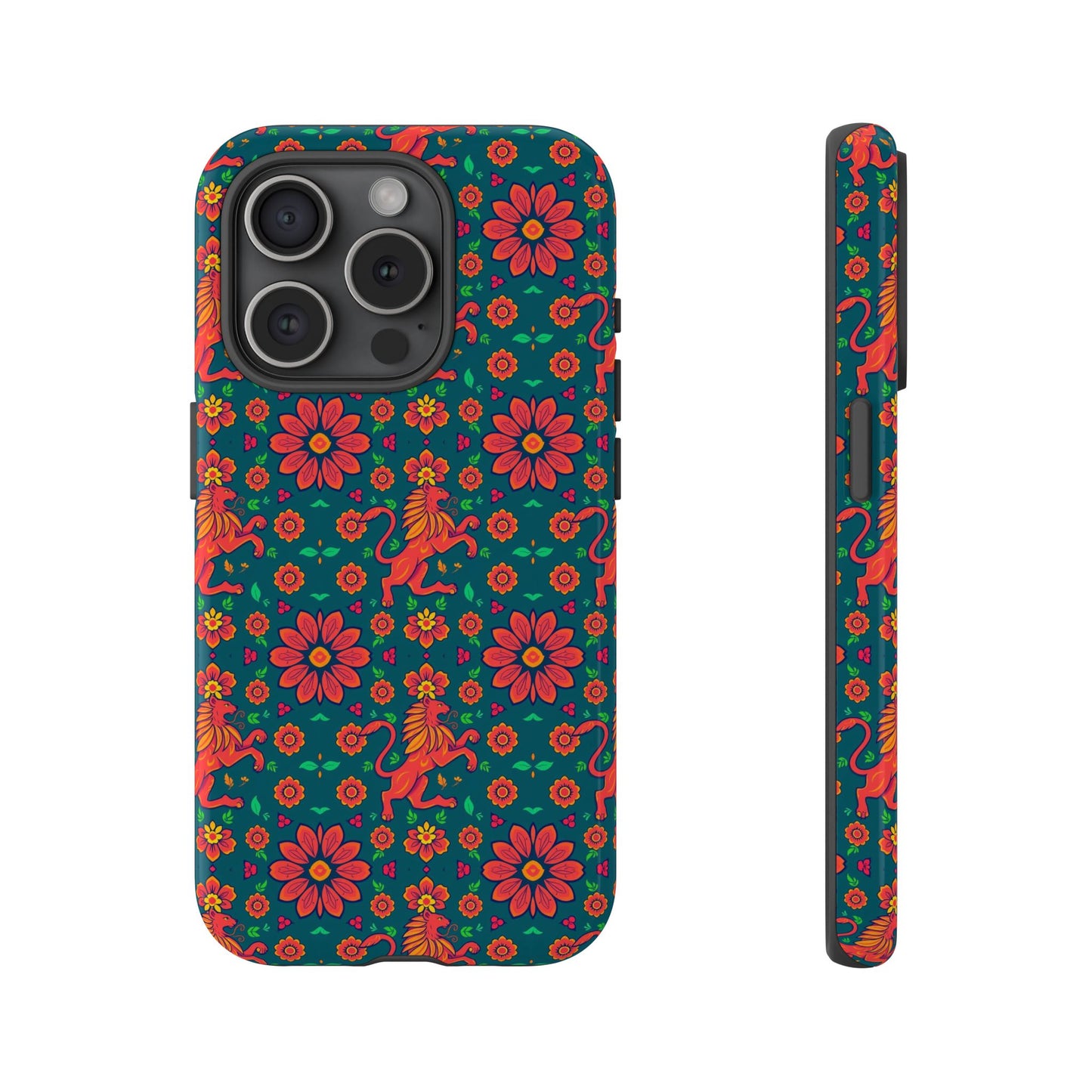 Tough Cases, Leo, Zodiac v2, Flower Pattern