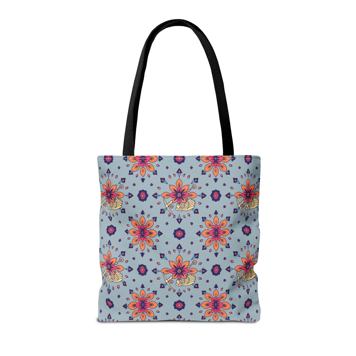 Tote Bag, (AOP), Sagittarius, Zodiac v1, Flower Pattern