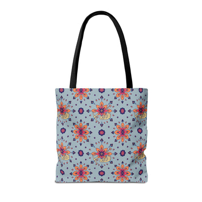 Tote Bag, (AOP), Sagittarius, Zodiac v1, Flower Pattern