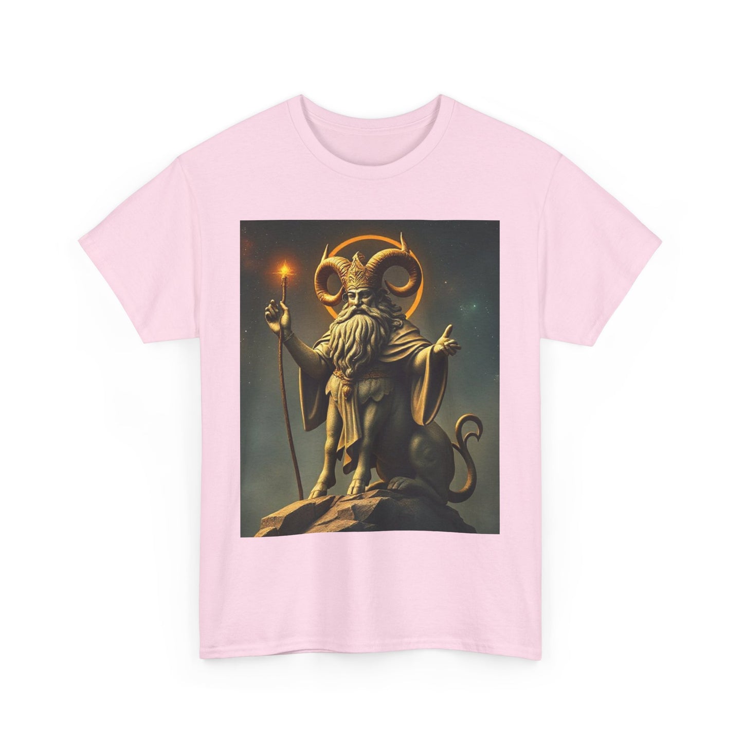 Unisex Heavy Cotton T-Shirt, Taurus God v1, Zodiac Design