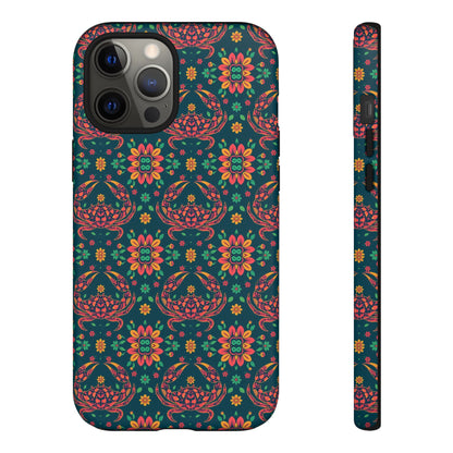 Tough Cases, Cancer, Zodiac v4, Flower Pattern