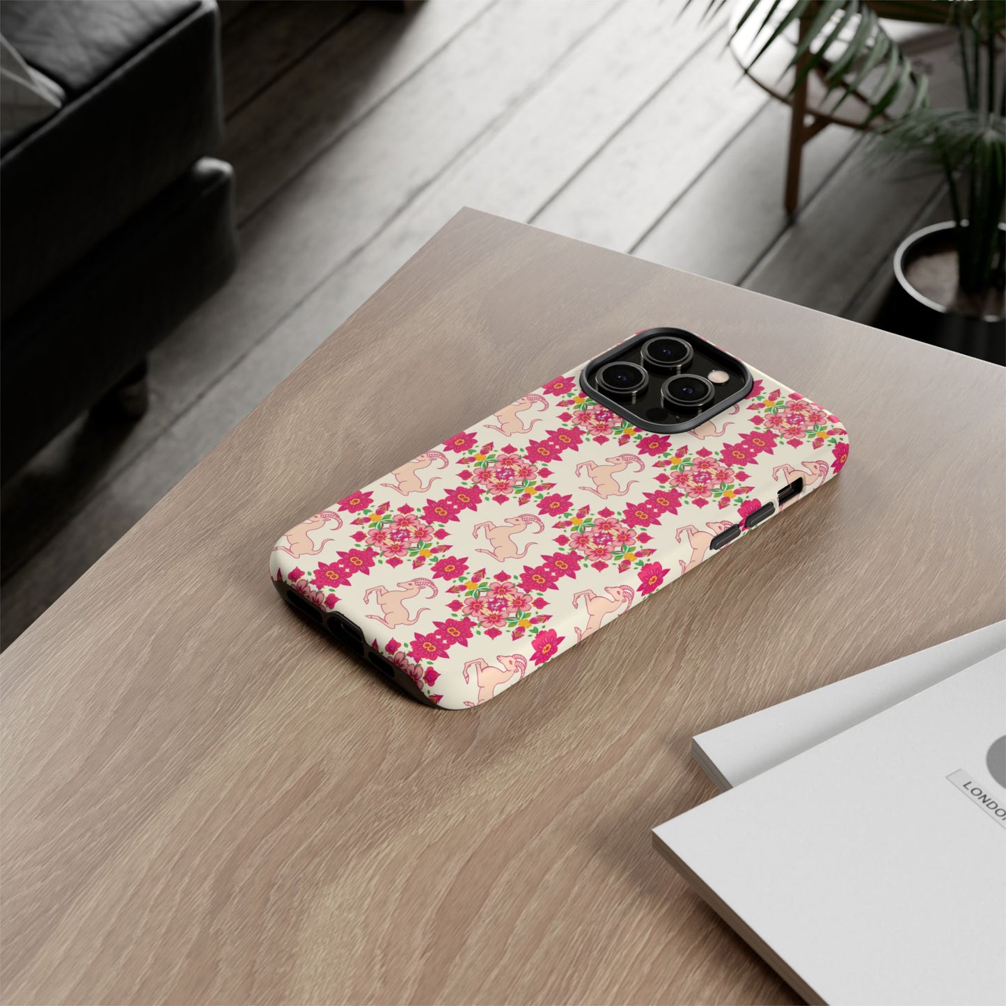 Tough Cases, Capricorn, Zodiac v3, Flower Pattern