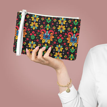 Clutch Bag, Aries, Zodiac v2, Flower Pattern