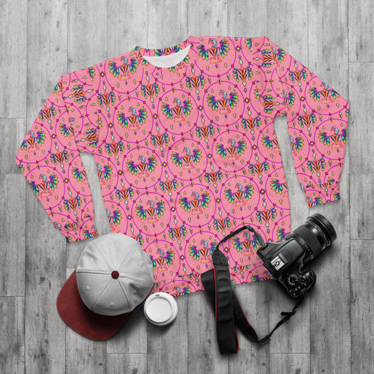 Unisex Sweatshirt (AOP), Virgo, Zodiac v2, Jewel Pattern