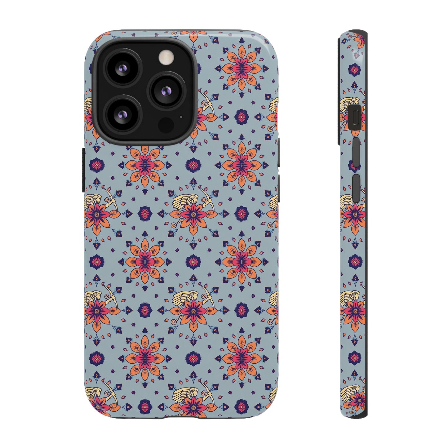 Tough Cases, Sagittarius, Zodiac v3, Flower Pattern
