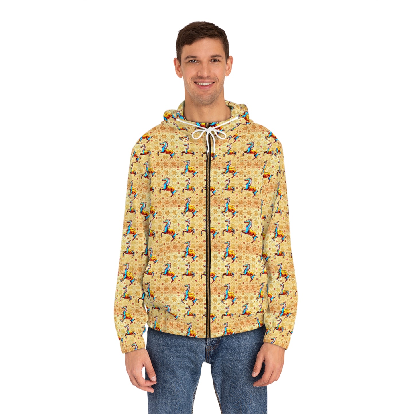 Full-Zip Hoodie (AOP), Virgo, Zodiac v2, Pattern