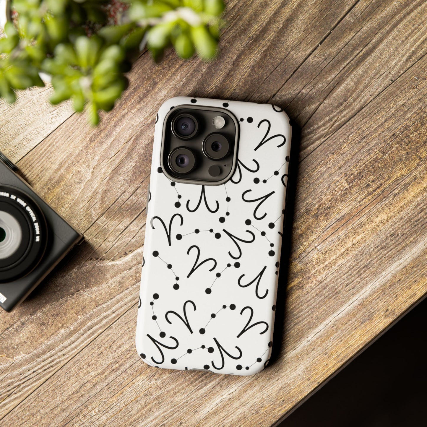 Tough Cases with the Aries Zodiac sign for iPhone, Samsung Galaxy, and Google Pixel devices
