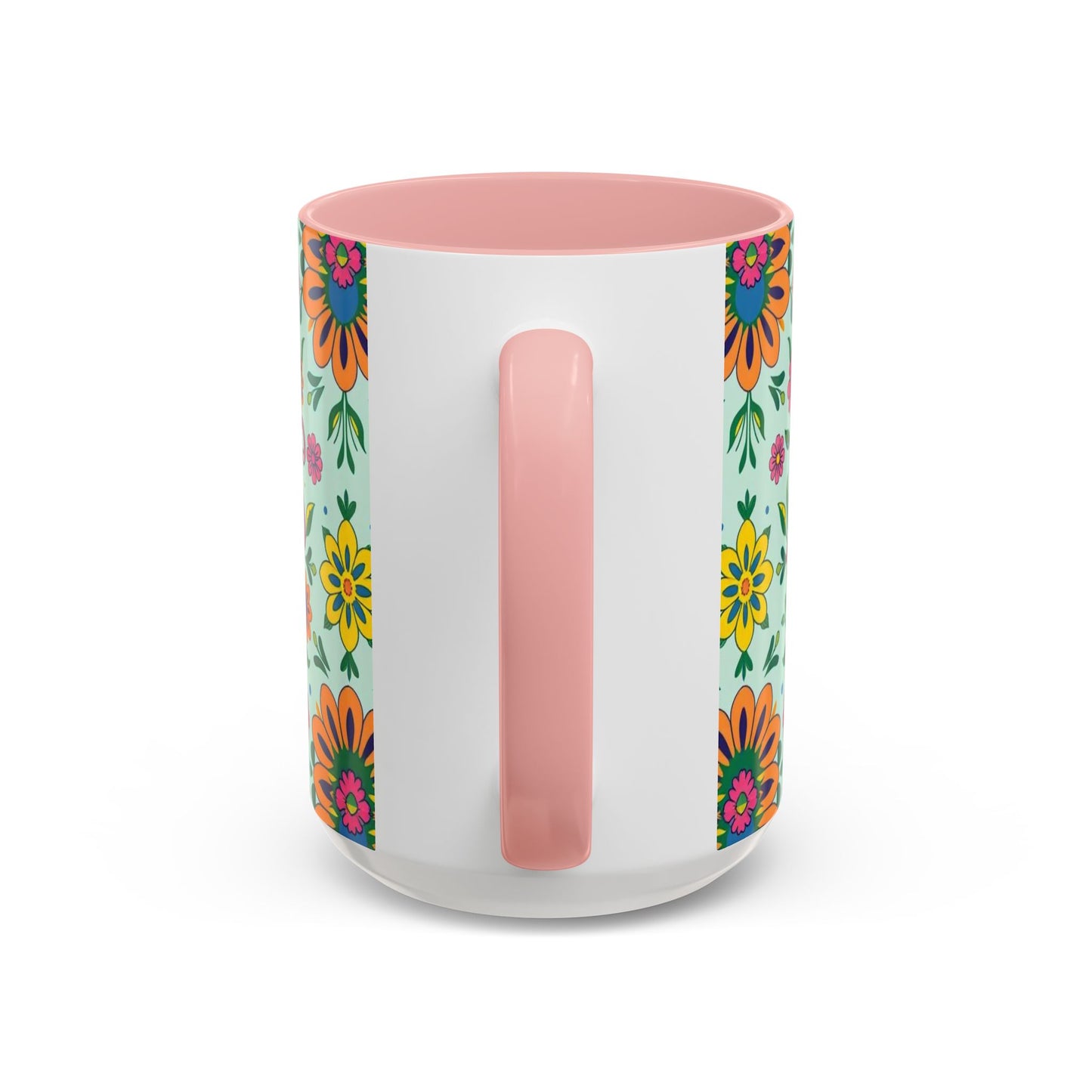 Accent Coffee Mug, Aquarius, Zodiac, Flower Pattern, (11, 15oz)